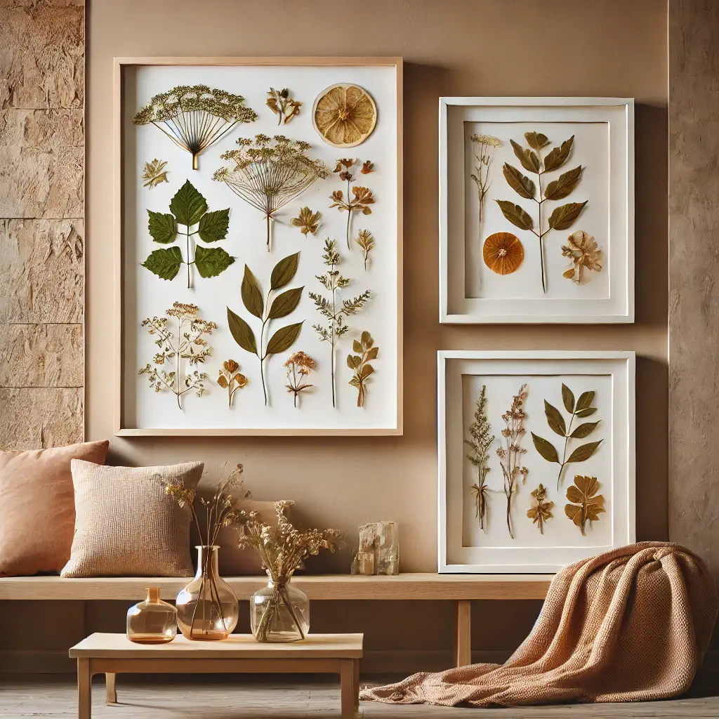 Deco nature herbier tableau tendance